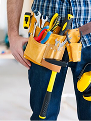Handyman with tool belt